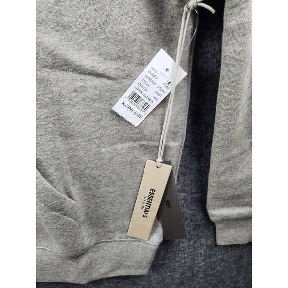 Essentials Fear Of God Dark Oatmeal Hoodie Pullover Sweatshirt New XXS - Picture 6 of 9